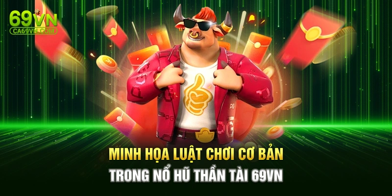 Minh họa luật chơi cơ bản trong nổ hũ thần tài 69VN